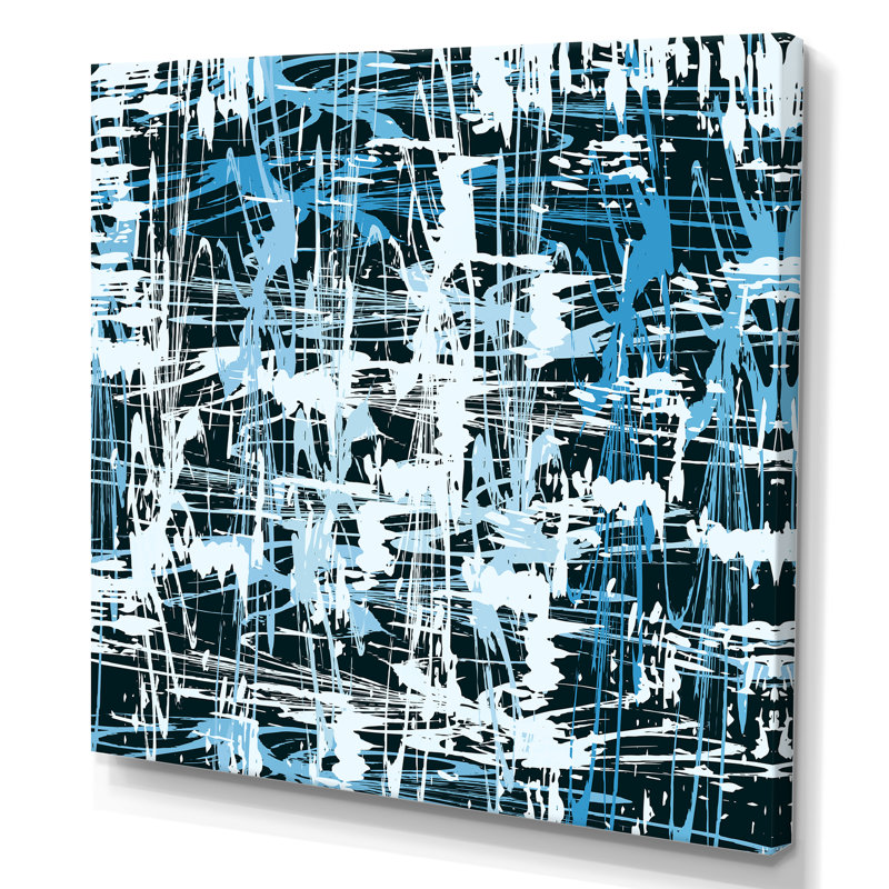 Graffiti Line Art - Abstract Wall Art, 36" W x 36" H x 1.5" D, Wrapped Canvas