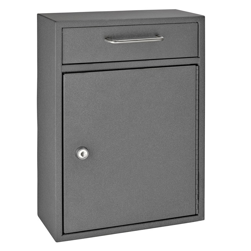 Key Boss Security Cabinet Drop Box with Lock, Granite