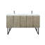 Ensemble de meuble-lavabo double 60 po x P 20 po Lancy-113278185