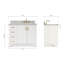 ARIEL TAYLOR 43 IN LEFT OFFSET SINGLE RECTANGLE SINK VANITY-444712543-444712540-411981164