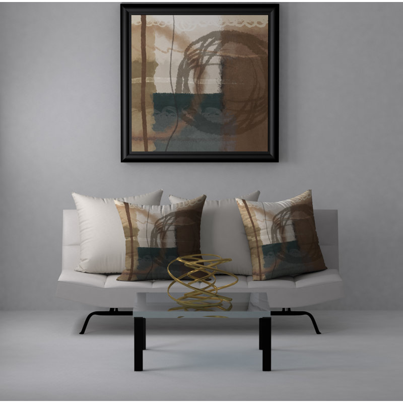 Abstract Reversible Throw Pillow, 18" x 18"