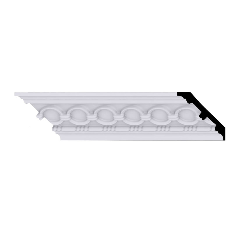 Moulure couronnée Endurathane Foster, H 3 1/8 po x P 3 1/8 po x F 4 1/4 po x L 94 1/2 po, (répétition 1 7/8 po), apprêtée en usine