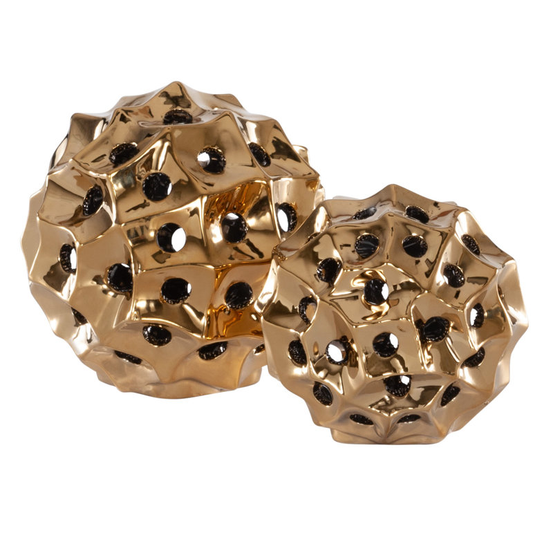 Destoni Abstract Figurines & Sculptures, Gold