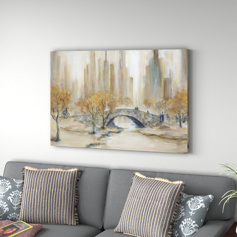 Arkeba " Central Park ", 32" H x 48" W, Wrapped Canvas, No Frame