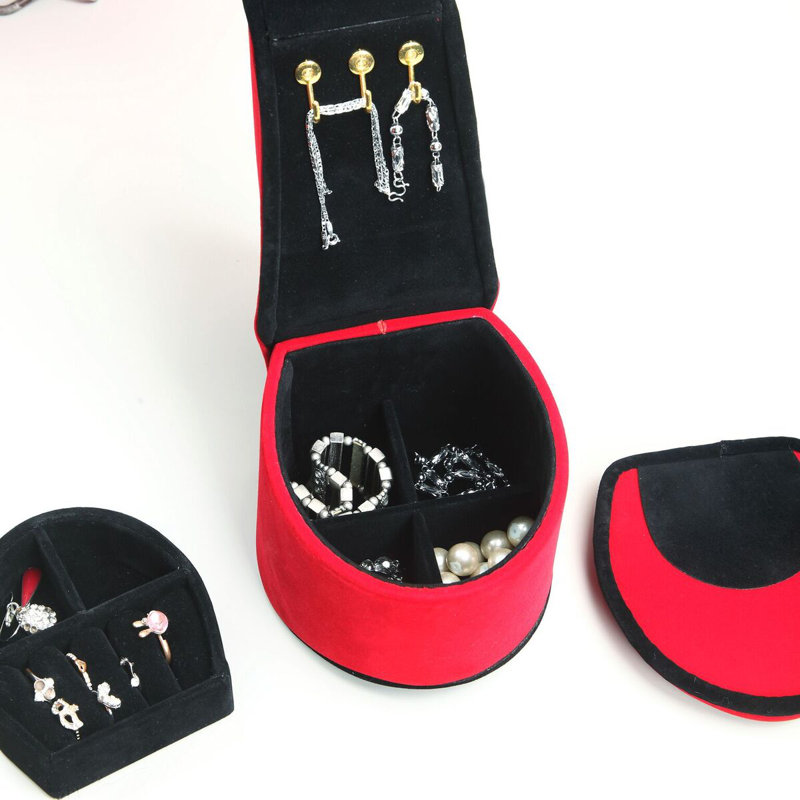 Boîte à bijoux irisée, Rouge