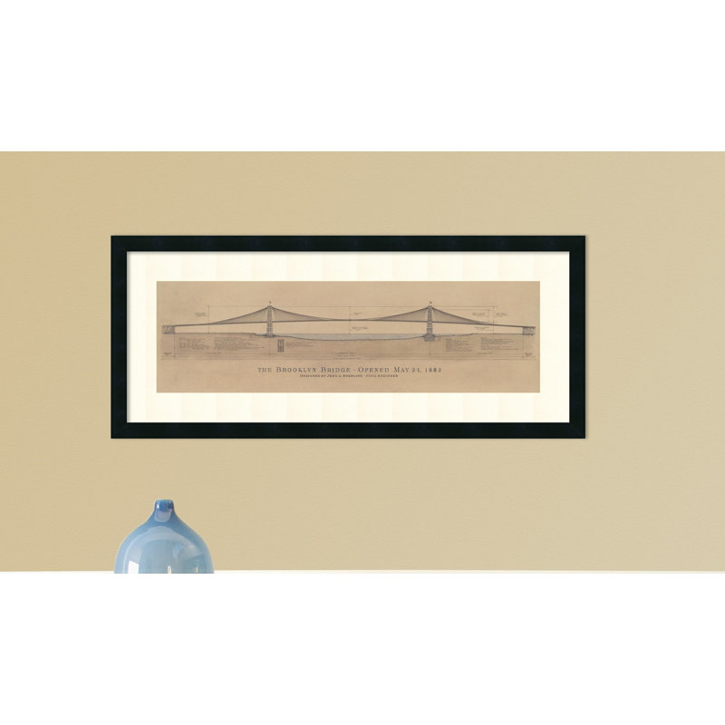 « brooklyn bridge » par craig s. holmes, impression encadrée