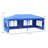 Outsunny 9.6' X 19' Large Party Tent, Outdoor Event Shelter, Gazebo Canopy With 4 Removable Window Sidewalls For Weddings, Picnics, Blue