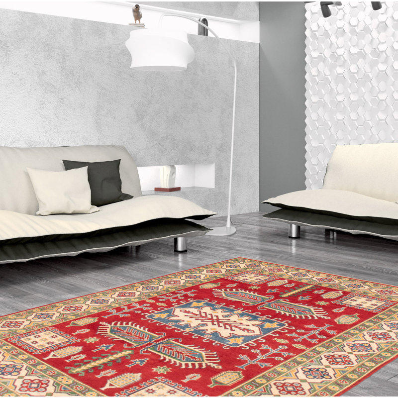 Tapis rouge foncé Malci Gazni 5 pi 11 po x 8 pi 10 po