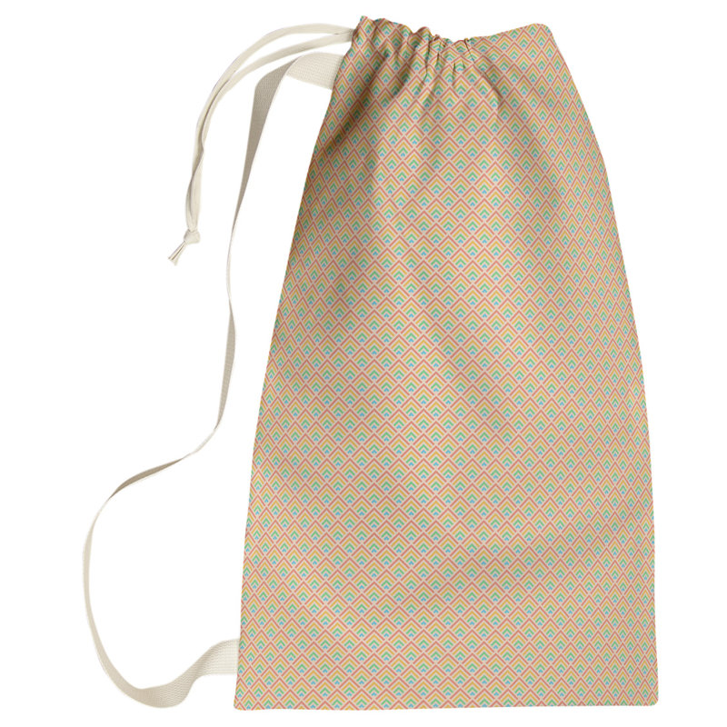 Kitterman Fabric Laundry Bag with Handles, Small (64" H x 20" W x 1.5" D), Orange