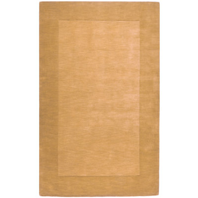 Dolma Handmade Loomed Wool Area Rug in Yellow/Dark Goldenrod