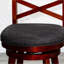 Counter Height Swivel Stool, Cherry Finish, Charcoal Fabric Seat & Charcoal. Hardwood Construction. 360-Degree Rotation. Padded Seat. Stable Flared Legs. Simple Assembly Required