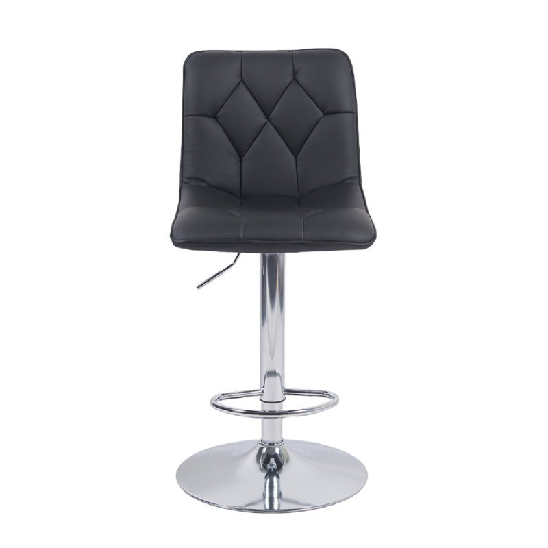 Arnet Pu Bar Stool 2pcs Black, Black