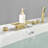 5 Hole Deck Mount Tub Faucet With Handheld Shower Waterfall Bathtub Faucets Modern Brass 3 Handle Tub Fillers With Valve-107541408