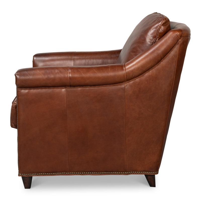 Vandike Club Chair, Newark Brown Leather