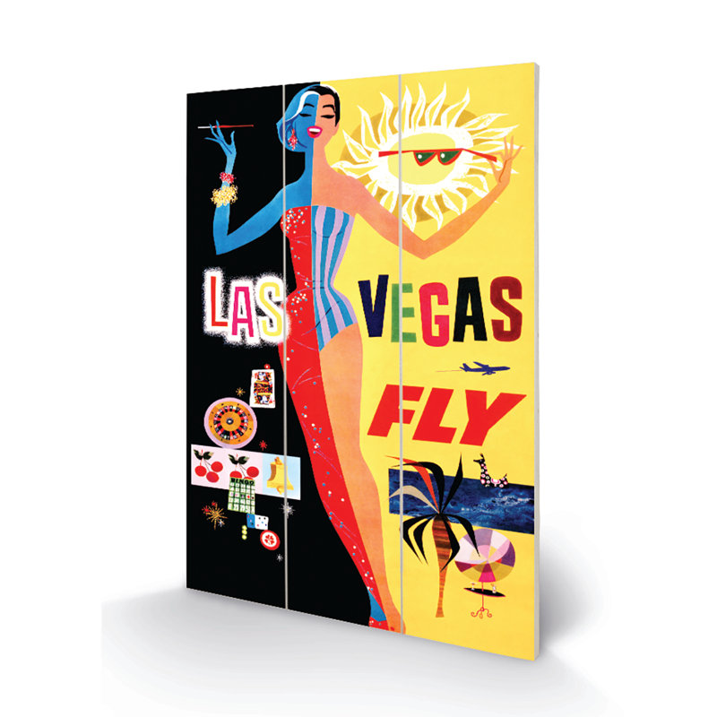 Las Vegas by Piddix - No Frame Print on Wood