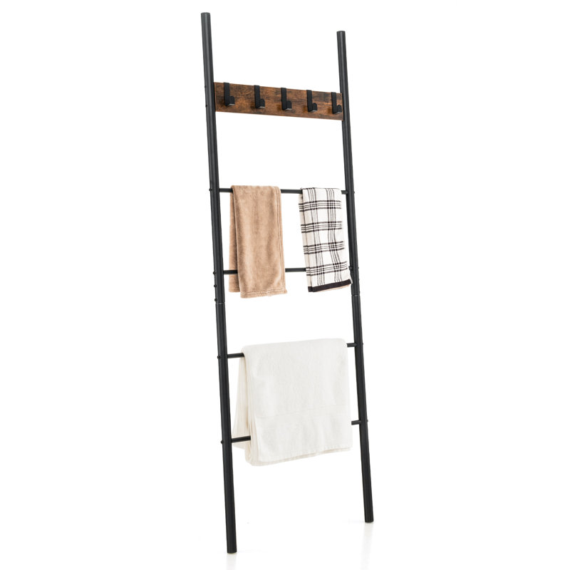 Wall-Leaning 5.9 ft Blanket Ladder