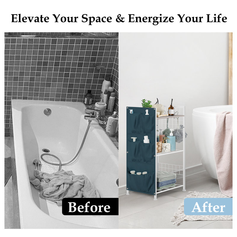 Bathroom Storage Shelf Gray