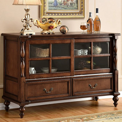 Buffet en bois manufacturé et brun noisette