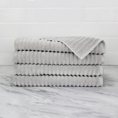 Croslin 100% Cotton Plush Ribbed Hand Towel