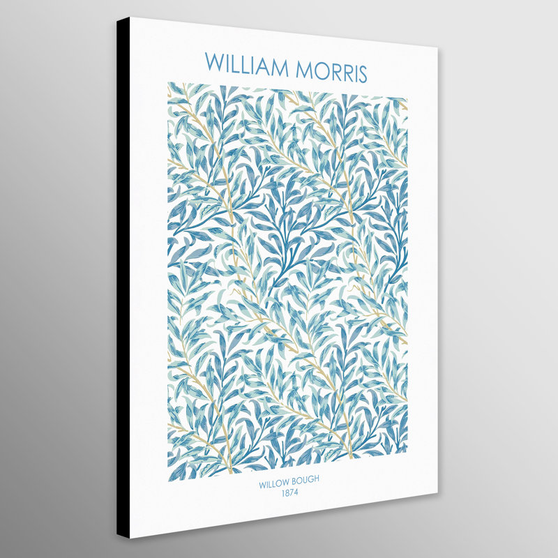 Willow Bough by William Morris - Print on Canvas, 117cm H x 81cm W x 4cm D