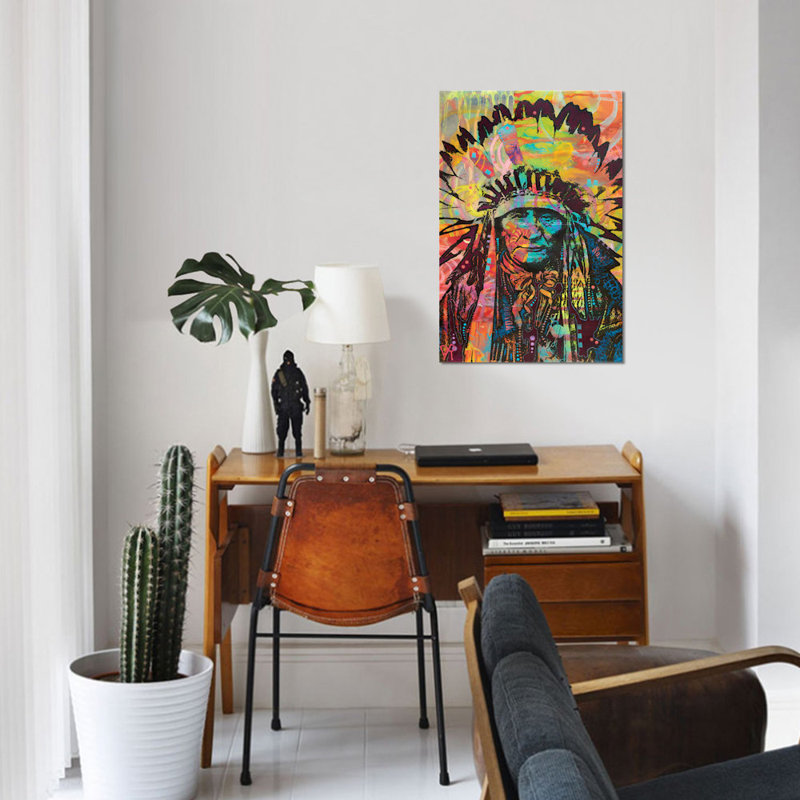 «Native American II», impression sur toile, H 18 po x l 12 po x P 1,5 po, Toile tendue