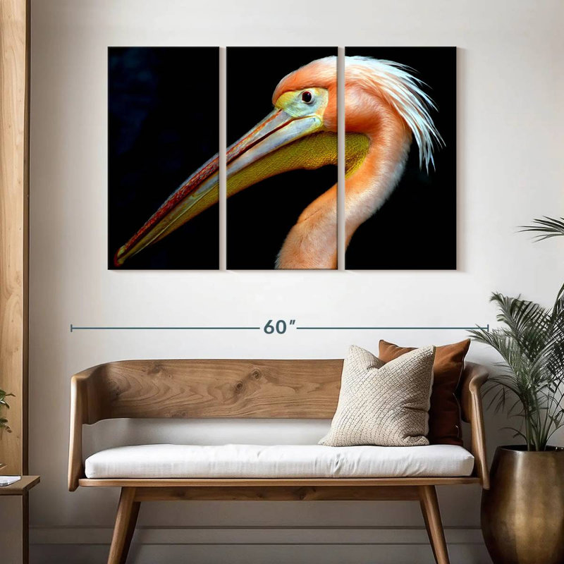 Brampt Peach Pelican Profile, 32" H x 50" W