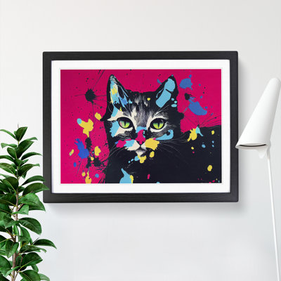 Cat Splashed Vol.1 Abstract - Framed Print