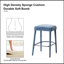 Tabouret de bar rembourré sans dossier en tissu - siège rembourré confortable avec pieds et repose-pieds robustes, siège peu encombrant pour îlot de cuisine, comptoir de salle à manger et pub, 2 ensembles-1199830121