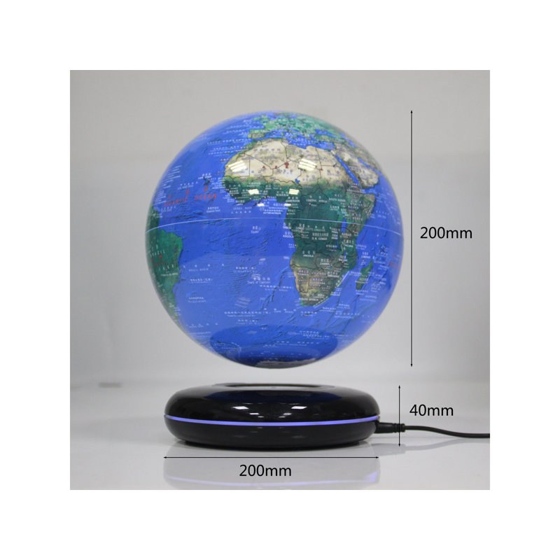 Globe terrestre flottant anti-gravité 8 po