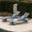 Chaise longue en gris - Ajoutez de l'élégance à votre patio Détendez-vous avec une structure en aluminium