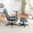 Furniture Arlena 2-Piece Seating Set, Faux Leather Tufted Traci and Ottoman, Adjustable and Swivel for Modern Interiors-734350374
