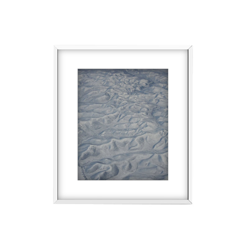 Sel Print by Francis Augustine, White, White Framed Paper, 48" H x 32" W x 0.8" D