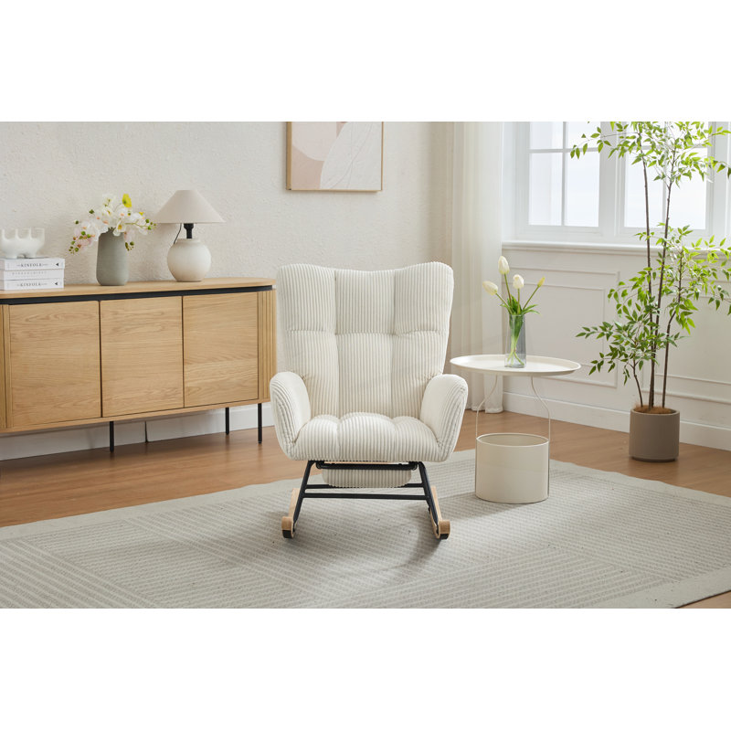 Chaise berçante moderne pour chambre de bébé, Beige