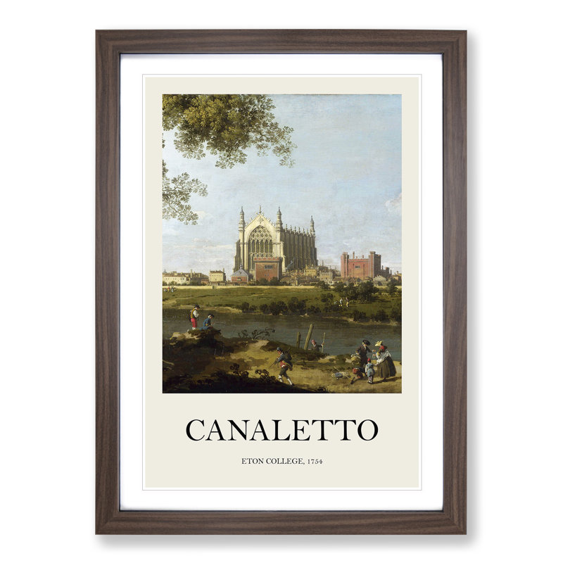 Eton College by Giovanni Canaletto - Single Picture Frame Print, Walnut Framed, 48cm H x 36cm W x 2cm D