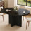 Table de salle à manger extensible ronde 43,3 "à 59", 4 à 8 places, table de cuisine ovale avec rallonge amovible pour la salle à manger, la cuisine ou le salon