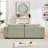 Modern Style 91.5" Tufted Chenille Upholstered Sofa with Round Arms,Oversized Comfort for Living Room-546057665