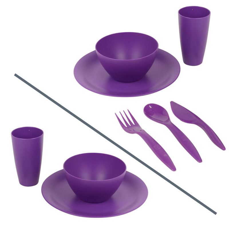 Farsund Piece Dinnerware Set, Purple