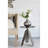 D9x10" Glass Silver Vase
