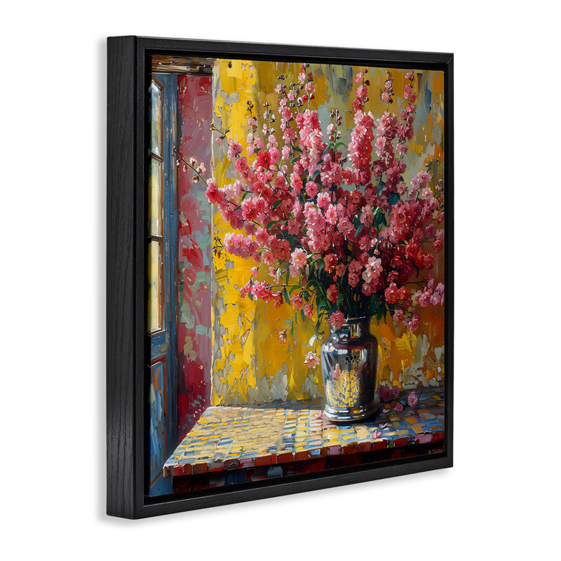 Cadre flottant pleine fleur, design par Creative Studio, Cadre flottant noir de jais, H 18 po x l 18 po