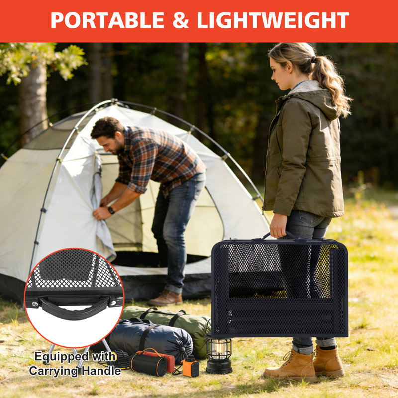 Iron Outdoor Camping Table , 23.62 " W 15.75 " D