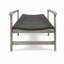 Chaise longue en bois et osier Hampton