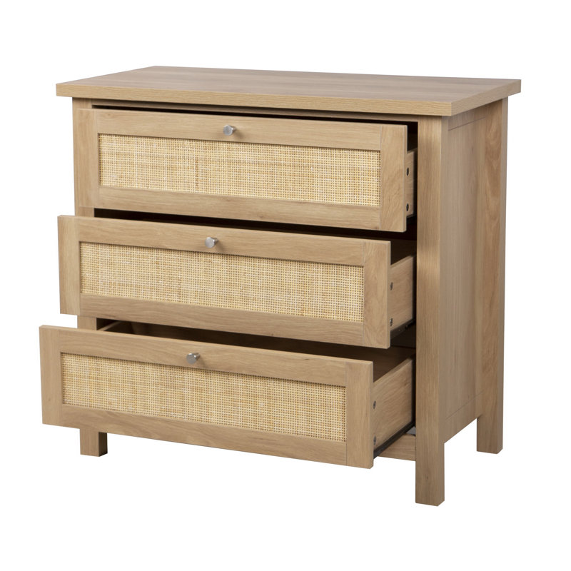 Ludden 3 - Drawer Rectangle Accent Chest, Oak