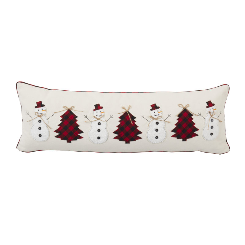 Housse de coussin bonhomme de neige et arbre de Noël, Housse de coussin seulement - sans coussin