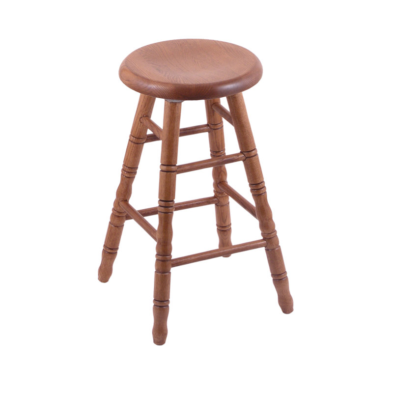 24" Swivel Bar Stool, Medium Oak, 36" Bar Stool