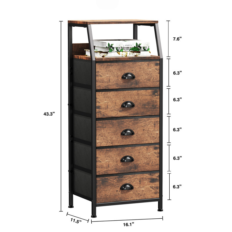 Commode 5 tiroirs Tilli