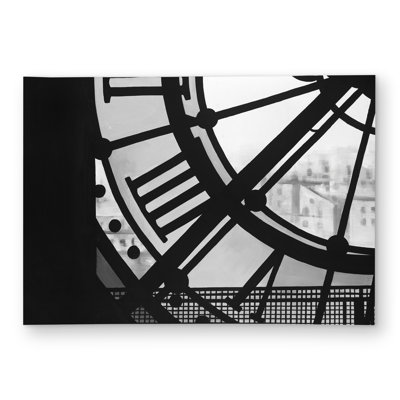 Clock at the Orsay Museum | White Outdoor Area Rug for Home