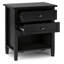 Table de chevet transitionnelle en bois massif 24 po Hettie (ensemble de 2)-456906210