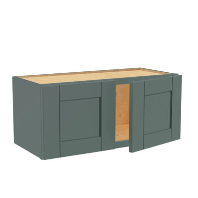 Gallery Express Mercer Plywood Assembled 24 in W x 12 in D x 12 in H Wall Bridge Kitchen Cabinet with Soft Close in Meadow