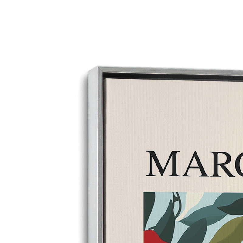 Marché aux fleurs de Paris, Cadre flottant en chrome poli, H 48,75 po x l 32,75 po