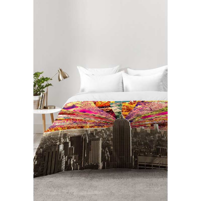Ensemble de jeu d’confort fleuriing ny, Édredon double / grand + 2 taies décoratives sta